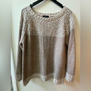 FATE long sleeve sweater, beige/white, size XL